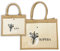 TOBJA Jutetasche Personalisiert mit Blumendesign | Jutebeutel in 2 Größen | Individueller Buchstabe und Name (S)