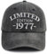 Xullaxth Limitierte Auflage 1970 1971 1972 1973 1974 1975 1976 1977 1978 1979 Mütze für Herren und Damen, verstellbare Baseballkappe aus Baumwolle, 1977, Schwarz, Einheitsgröße