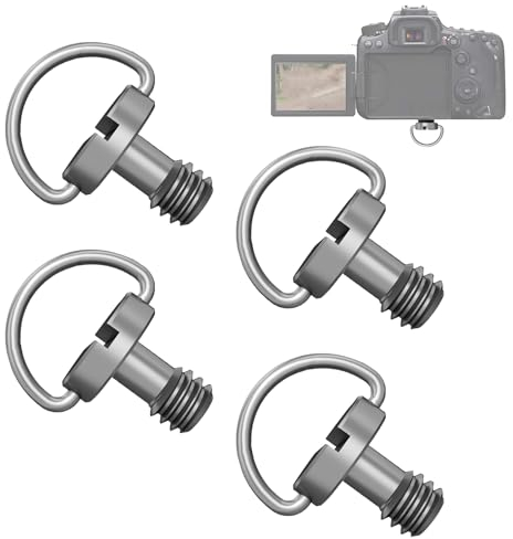 4 Stück 1/4 Zoll Schraube Edelstahl Stativ Schrauben 1/4 zoll Schnellverschluss Schraube Kamera Befestigungsschraube Kameraplatte öse für Kameraschraube, Einbeinstativ, Stativ, Schnellwechselplatte