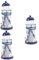 Yardwe 3St rustikaler kerzenhalter Tischlaterne im Freien LED-Dekor knick Wohnkultur Ornament Teelichthalter Leuchtturm-Dekor Hülse Skulptur Fischnetz schmücken rotieren Schreibtischlampe