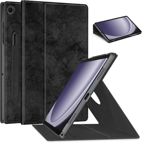 HEISHAYU Funda para Samsung Galaxy Tab A9+ / A9 Plus 11 Pulgadas 5G 2023 SM-X210/X215/X216/X218,Estuche Giratorio 360 ​​Grados Case con Auto Activación/Reposo,Negro