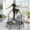 ONETWOFIT klappbares Trampolin für Erwachsene, 101cm Mini Fitness Trampolin W/einstellbare Schaumstoffgriff Bungees, leise Übung Trampolin für persönliche Indoor
