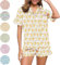 Womens 2 Piece Roller Rabbit Pajamas Monkey Pajamas Preppy Kids Set Roller Rabbit Pjs Roller Rabbit Pajamas Dupes (Yellow,140-Kid)