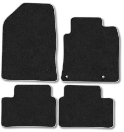 Fits Kia Xceed (2018+) Carpet Car Mats | Grey Edge Trim Tailored Fit Floor Mats Full Coverage Protection Accessories Easy Clean Anti Slip Made in the UK