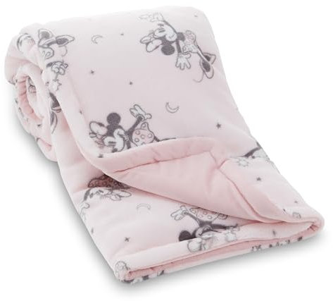 Disney Mickey Mouse, Minnie Mouse, Winnie The Pooh, Lilo and Stitch - Manta infantil de 2 capas - Forro polar suave con relleno de poliéster - Manta de bebé acogedora y cálida para bebés niños y