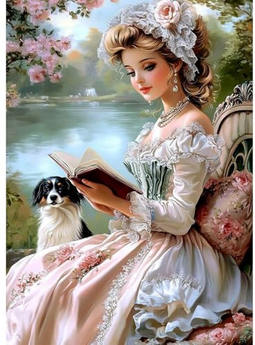 CEOVR Diamant Painting Bilder Erwachsene Kits,5D DIY Diamond Art Kits 30x40 cm (weiß rosa grün)