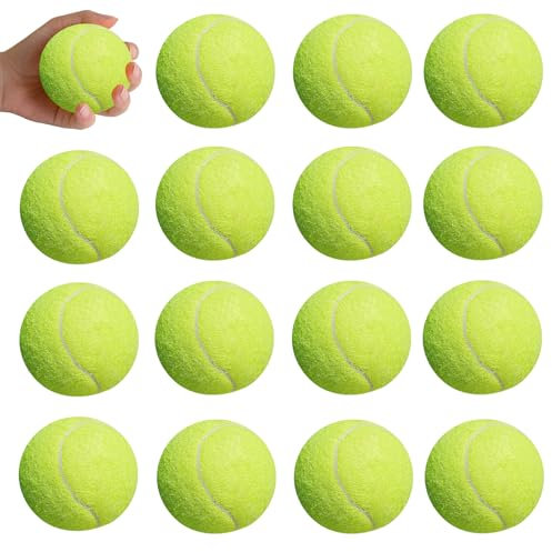 WANDGU Pack de 15 balles de Tennis Loisirs : Balle de Tennis sans Pression pour débutants,Machines à balles et matériel de Jeu pour Chiens