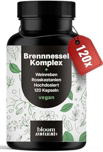 Brennnessel Kapseln hochdosiert – 120 Kapseln - Wassereinlagerungen