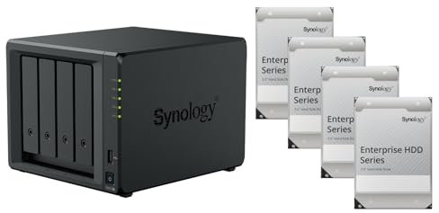 agemeo NAS DiskStation DS925+ con 4x disco rigido 8TB HAT Enterprise e 32GB RAM, totale: 32 TB