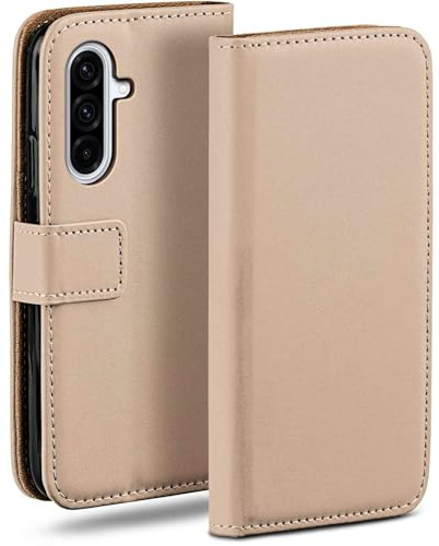 moex für Samsung Galaxy A36 5G Hülle mit Kartenfach, Handyhülle klappbar 360 Grad Schutzhülle, PU Leder Handytasche Samsung Galaxy A36 5G Klapphülle Flip Case, Taupe