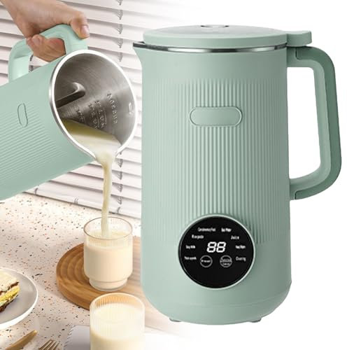 8-in-1 Soy Milk Maker | 35oz BPA-Free Tritan Jug & Digital Display (Stainless Steel),Auto Cleaning & UK Breakfast Solution - Nut Milks to Oat Lattes in 20 Mins