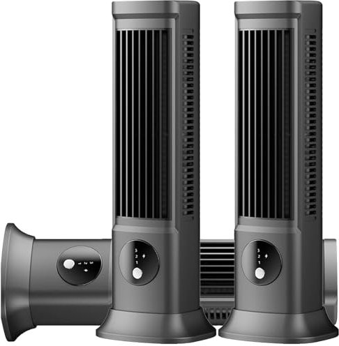 Shirem Cooling Ace, Refroidisseur D'air, Climatiseurs,Serum Cooling Ace Climatiseur,Climatiseur Portable, Ventilateur De Plancher Horizontal/Vertical À 90 ° (Noir x 2)