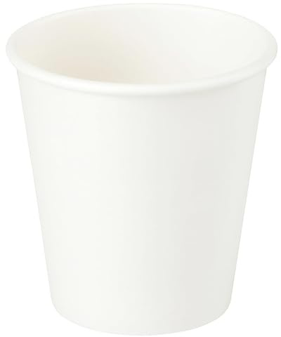 TG-GENT Lot de 1000 gobelets en carton blanc - 250 ml - Gobelets jetables anti-fuite - Idéal pour les boissons chaudes comme le café, le cappuccino ou le thé - (250 ml, 1000 pièces)