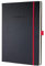 Sigel CO661 Notizbuch A4 liniert schwarz-rot, Hardcover, 194 nummerierte Seiten, nachhaltiges Papier, mit Inhaltsverzeichnis, Stiftschlaufe, Falttasche, Gummibandverschluss, Conceptum