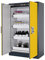 Gefahrstoffschrank, BxTxH 1193x615x1953 mm, 4 Auszugswannen, inkl. TSA, Korpus/Tür RAL 7016/1004