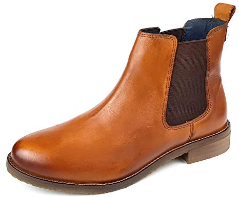 Frank James Aintree Ladies Womans Tan Brown Leather Chelsea Pull On Boots