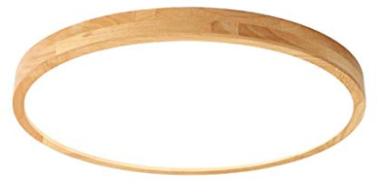 Ultradünne Deckenleuchte Holz LED runde Deckenlampe Decken Schlafzimmer leuchte Bad Deckenleuchten Vintage Rustikal Zimmerlampe Küchen Flur leuchte Japanische Nachttischlampe(Ø40CM-Warmes Licht)