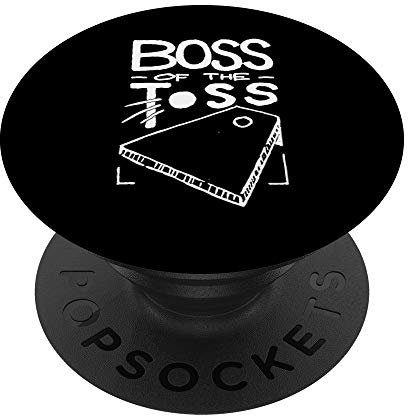 Boss of the Toss Cornhole Game Champ Bean Bag - Corn Hole - PopSockets Ausziehbarer Sockel und Griff für Smartphones und Tablets