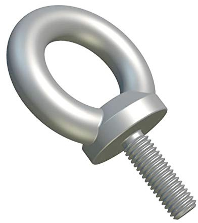 M10 Lifting Ring Eye Bolt, Fasteners Hardware, Male Thread Lifting Bolt, Galvanized Zinc Plated Steel Ringbolt, Anker Eyebolt With Looped Head for 10mm Nut/Washer DIN 580 (Pack of 2)