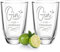 GRAVURZEILE 2er Set GIN-Gläser - GIN für mit Wunschname - personalisiertes Geschenk für Kollegen, gute Freunde & Familie - GIN-Glasses + GIN-Tonic - Party Mitbringsel Geschenkset