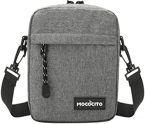 MOCOCITO Schultertasche, Messenger Taschen für Herren, Schultertaschen für Herren, Alltag, Outdoor, Wandern, Arbeit, Reisen, Schultertasche für Herren und Damen, grau…