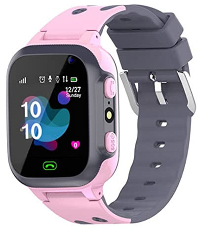 Liummrcy Kids Smart Watch - Digital Camera Watch, Waterproof Wrist Game Smartwatch With Games, Music Player, Pedometer, FM Radio, Flashlight - Pink Kids Watch