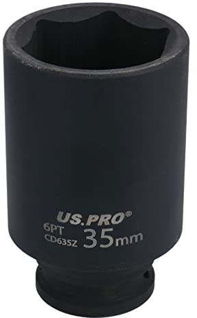 35mm 1/2 Drive Deep Impacted Thin Wall Walled Hub Nut Socket 6 Sided
