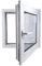 ECOPROF Kellerfenster | Langlebiges Kunststoff-Fenster | Maße 65x65 cm (650x650 mm) | Dreh-Kipp Fenster DIN Rechts | Farbe: Weiß | 70mm Profil