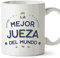 MUGFFINS Tazas para JUEZA mujer - En Español - Mejor del Mundo - 11 oz / 330 ml - Regalo original y divertido