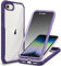 CENHUFO Privacy Cover per iPhone SE 2022/iPhone SE 2020/ iPhone 8/ iPhone 7, Custodia Antiurto con Protezione Schermo Vetro Temperato Anti Spia Integrata, 360 Gradi Fronte Retro Doppia Case -Viola
