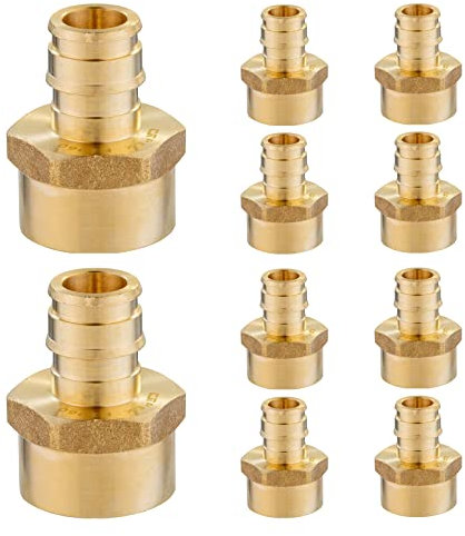 GUOFIS 10 Stück PEX-A-Armaturen, 3/4 Zoll x 3/4 Zoll Pex-a Erweiterungsbuchse NPT Adapter, PEX ASTM F1960 Innengewindeadapter für Pex A Schläuche