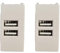 2 unidades USB de pared doble, cargador USB dual 5 V 4 A, compatible con VIMAR PLANA