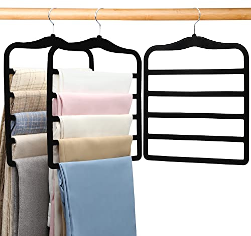 3er-Pack Hosen-Kleiderbügel, platzsparend, Schrank-Organizer und Aufbewahrung, Organisation und Aufbewahrung, Schrankaufbewahrung für Jeans-Hosen F