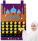 Mecctuck Ramadan Kalender, Ramadan Deko, Ramadan Kalender zum Befüllen, 2025 Ramadankalender, Wandkalender 30-Tage-Kalender mit Taschen, Eid Mubarak Adventskalender für Kinder Ramadan Geschenke