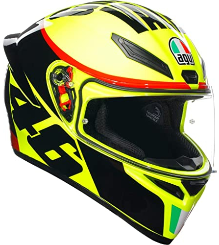 AGV K1 S Grazie Vale Integralhelm (schwarz/gelb/rot), L (59)