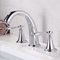 ZYCDP Bathroom Basin Mixer Tap Retro, Brass Bathroom Sink Tap, Hot and Cold Water Mixer, Two Handle Bathroom Mixer Tap, Three-Hole Basin Taps Mixers Bathroom Sink Tap, Chrome