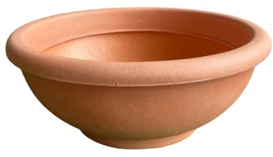 Garden Italia Vasi Ciotola per Fiori Liscia Alta ACLH Diam.60 cm Alt. 23 Made in Italy in Resina Colore Impruneta- Resistente al Gelo - Antiurto - Leggero
