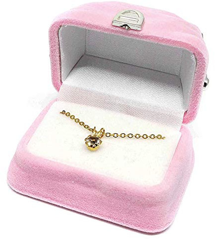 MISETA Borsa a forma di anello regalo scatola portagioie velluto rosa
