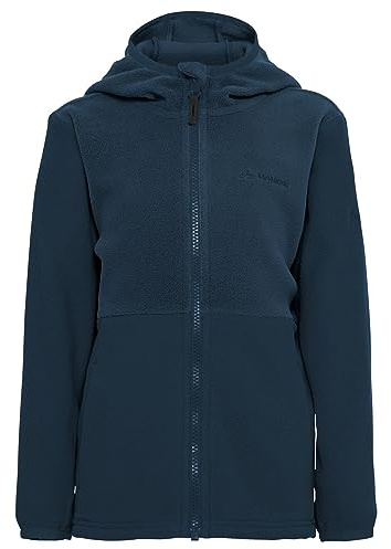 VAUDE Kinder Fleece Jacke Kids Pulex Hooded Jacket II, warm, weich, pflegeleicht und schnelltrocknend, dark sea, 110-116