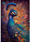 EOBROMD Diamond Painting Erwachsene Pfaue, 5D Diamant Painting Bilder Erwachsene Tiere, DIY Diamond Painting Bilder Diamant Malerei Set für Wanddekoration 30x40cm