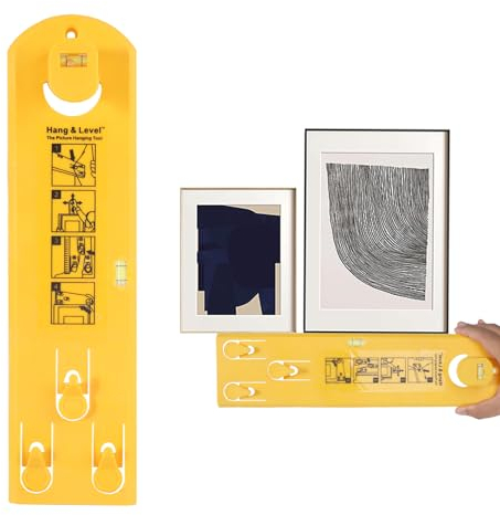 Bildaufhänger mit Ebene Aufhänger Werkzeuge Aufhängewerkzeug Bilder Picture Hanging Tool Bilder Aufhängen Rahmenlineal zum Markieren der Position für Ausmessen Aufhängen von Fotorahmen Spiegeln
