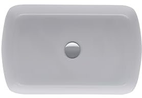 Duravit Qatego Aufsatzbecken, 600x400mm, ohne Überlauf, geschliffen, Soft Edge, oval, 2384602079, Farbe: Weiß