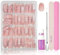 French Falsche Nägel Set - 240Pcs Press On Nails Kurz Oval - Künstliche Fingernägel Zum Aufkleben - Französische Acryl Nagelspitze DIY Nagelkunst für Frauen (Nude Pink Almond)