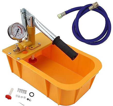 Hydrostatic Pump Tester, Hydraulic Manual Water Pressure Test Pump, Pipe Leak Detector with Gauge, Aluminum Alloy Material, for Plumbing and Heating Systems