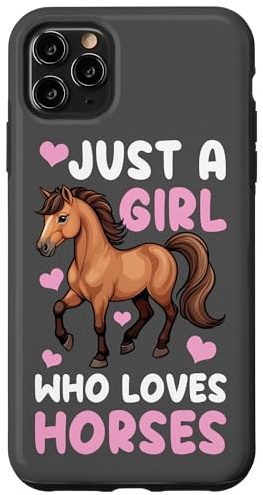 Just A Girl Who Loves Horses Horse Riding Lover Girls Womens Case for iPhone 11 Pro Max