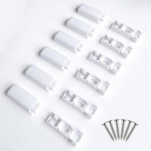 6er-Pack Plissee-Ersatzteile, Klemmschuhe für Spannplissees, Klemmträger