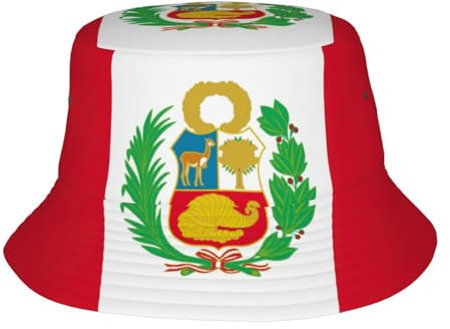 Peru Flagge Unisex Sonnenhut Sonnenhut Sonnenhut Fischerhut leicht faltbar für alle Jahreszeiten schwarz Farbe schwarz - Einheitsgröße - Einheitsgröße, Schwarz -, Einheitsgr��e