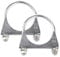 Exhaust Clamp - 2 Pcs 52mm Heavy Duty Galvanized Pipe Clamps for Exhaust Repair, U-Bolt Clamps for 52mm Diameter Tail Pipes