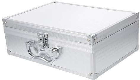 Generisch Werkzeug Kasten Aus Aluminium Legierung Tasche Tragbarer Koffer Fall Werkzeughalter Bote Für Werkzeuge Gepäck Wagen Metallgehäuse Silver Aluminiumlegierung