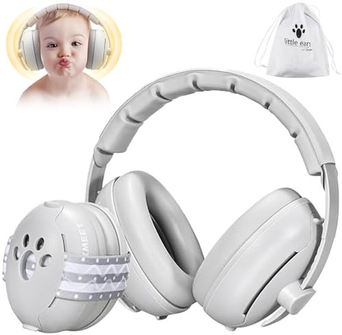 Protection Auditive Pour Bébés, Casque Anti Bruit pour Bébé, Casque Anti Bruit Enfant, avec Bande Extensible, Réglable et Confortable Protection Auditive, Idéal pour Dormir, Environnements Bruyants